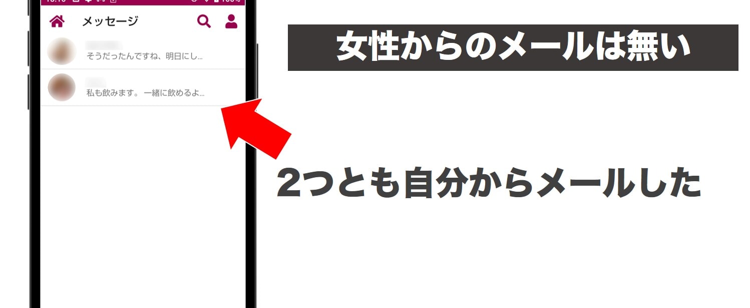 女性からのメールが無い証拠画像