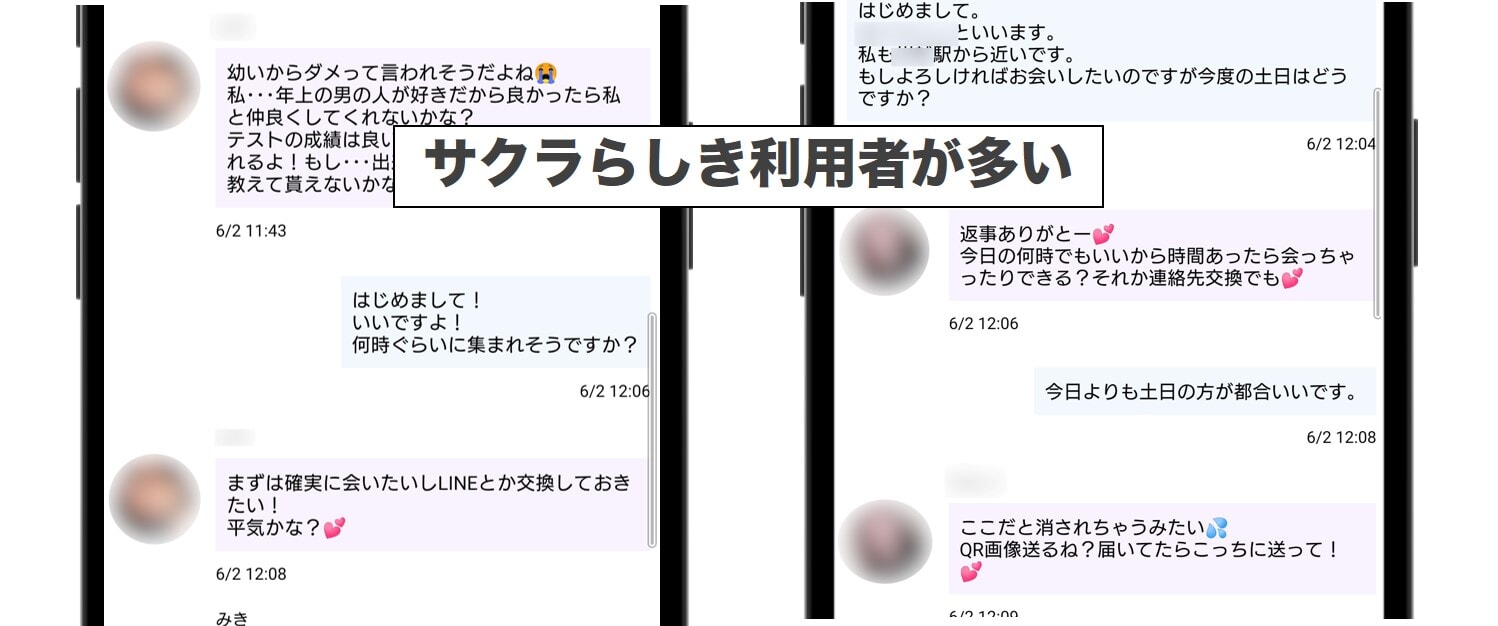 サクラらしき利用者が多い